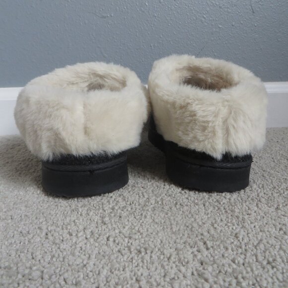 Dearfoams Womens Slippers Size 7/8 Memory Foam Insole Indoor/Outdoor  Black/Gray - Picture 4 of 12